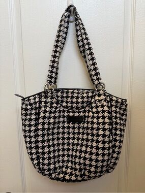 Vera Bradley Glenna Satchel shoulder bag B&W